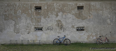 Four windows, two bikes