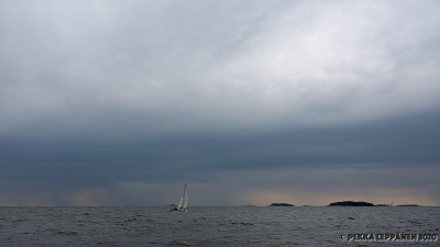 Rainy day sailing