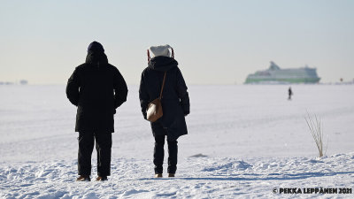 Watching a ship go by