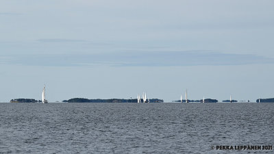 Sailing yacht in distance II