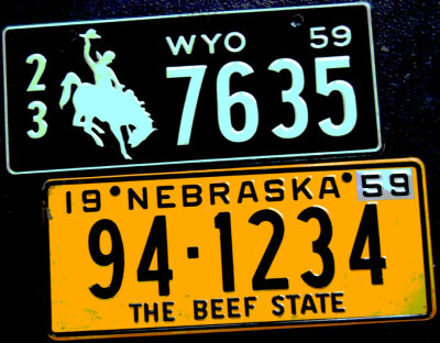 Miniature License Plates - '53-'59