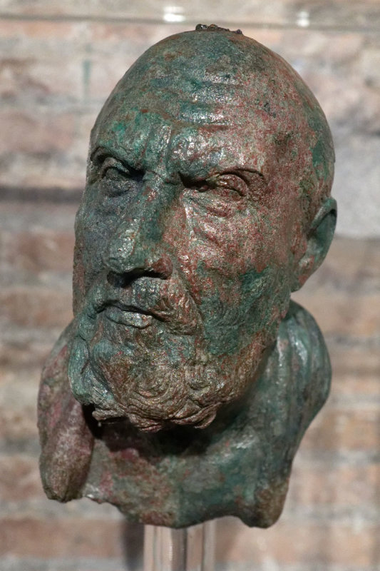 Buste en bronze du Philosophe Chrysippus ...