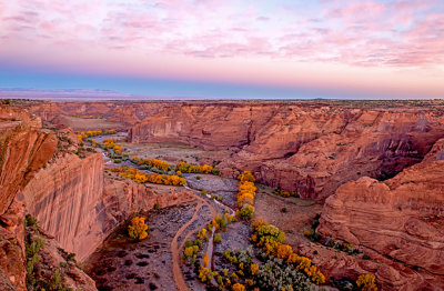 Sunrise from White House Overlook, Canyon De Chelly National Monument, AZ