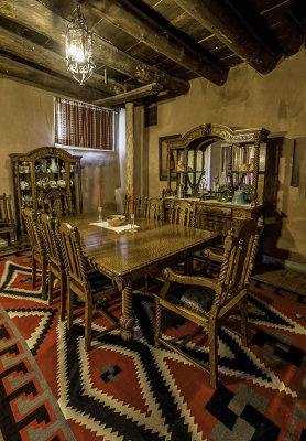 John Hubbell's dining room table, Hubbell Trading Post, Ganado, AZ