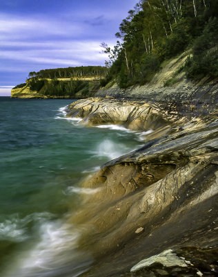 Shoreline at Pictured Rocks National Lakeshore, MI.