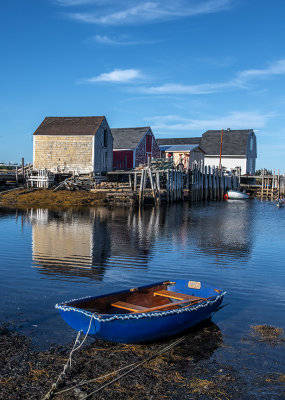Blue Boat at Blue Rocks Harbor, Nova Scotia