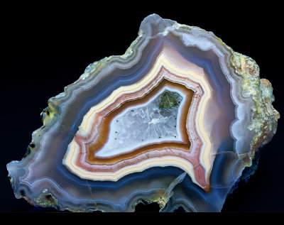 Gray, red, white, and blue Agate