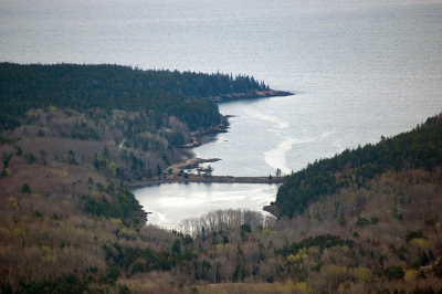 a tidal inlet from the top of the mountain