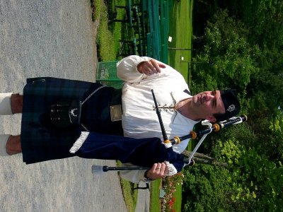 Bagpipe Player in City Park