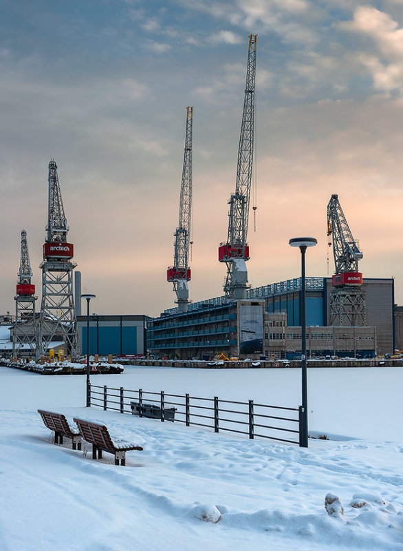 Sunset by the Ship Yard