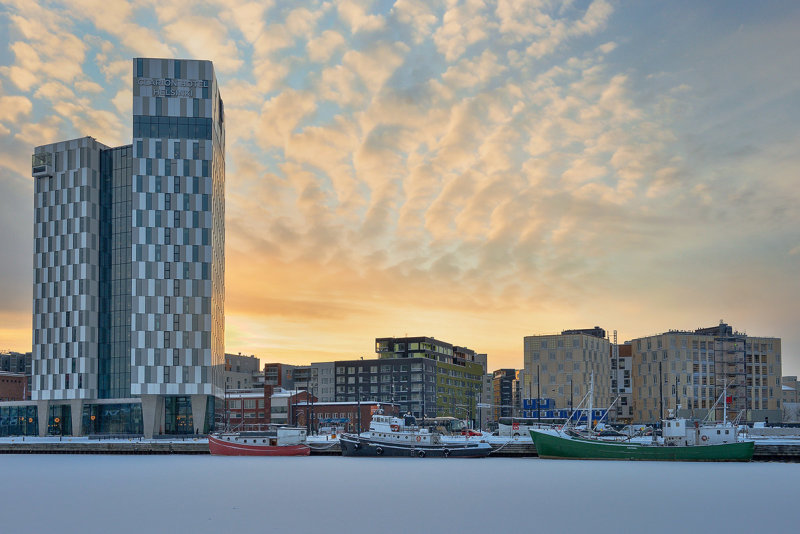 Evening Clouds behind the Harbor Hotel