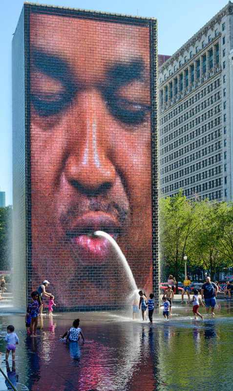 Summer Play at Crown Fountain