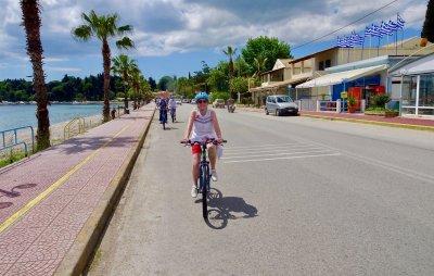 Susan and I enjoyed a bike ride on the island of Corfu, Greece.