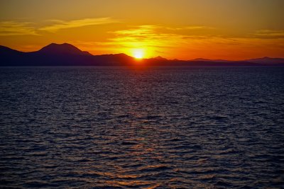 Sunset on the Ionian Sea, near Greece