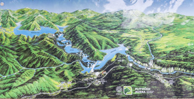 Plitvice Lakes National Park Illustrated Map