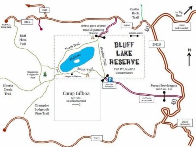 Bluff lake trail map