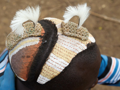 Head decoration of Dasanetch man