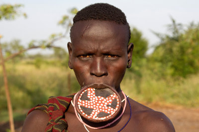 Mursi woman with lip plate