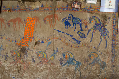 Old Rathwa Pithora paintings