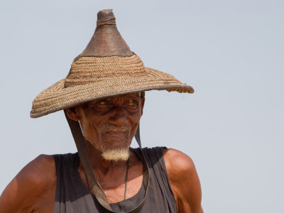 A Bororo man wearing a typical hat