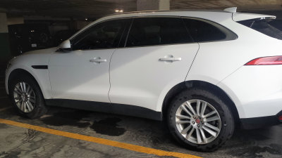 The rental Jaguar 