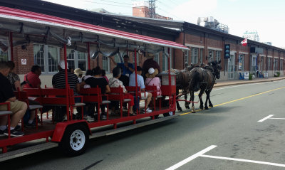 Horse trolley outside Garrison