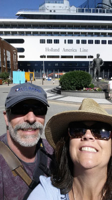 Picture with the side of a cruise ship