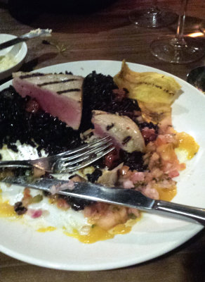 Tuna with Forbidden Black rice at the Press Gang