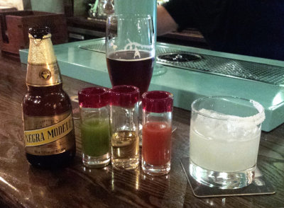 Beer, Tequila and Margarita at Antojo