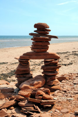 Inukshuk on the beach
