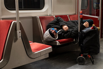 Homeless on the Subway