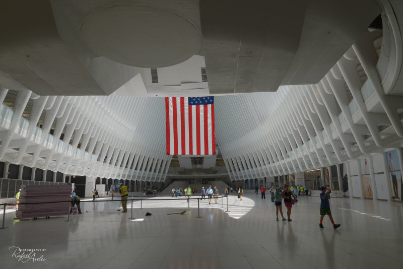 9/11 Ground Zero Memorial. Inside The Oculus.