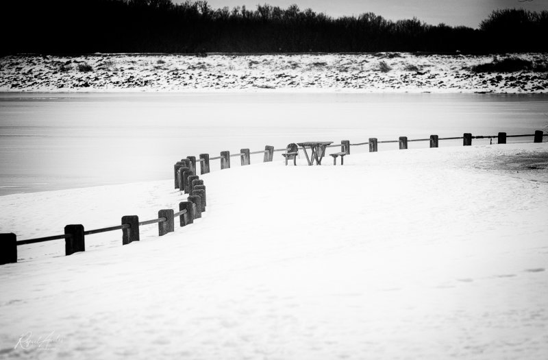 Lonely picnic table