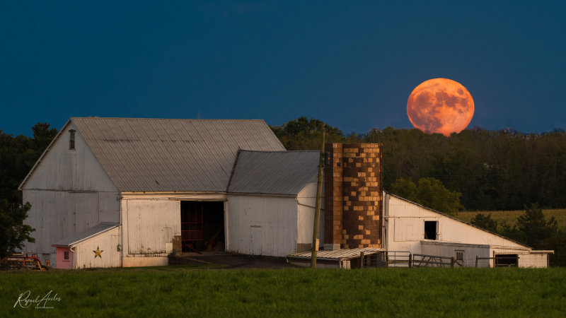 Rural moonrise