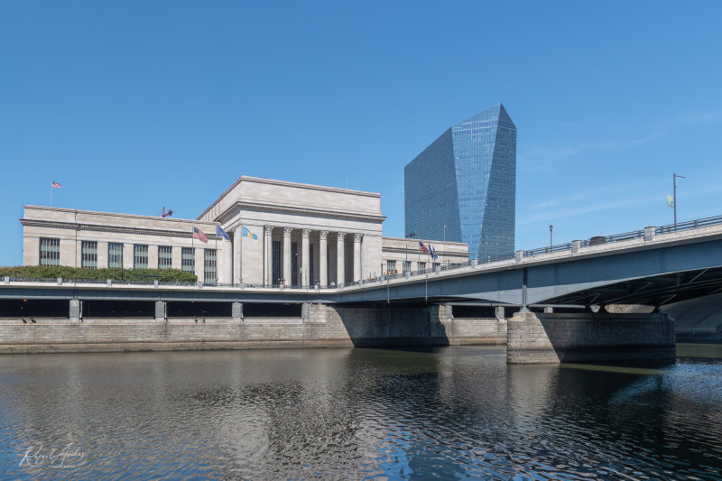 Views from the Schuylkill River Path and Boardwalk on a sunny day