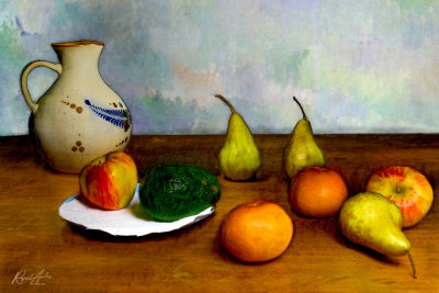 Inspired by Cézanne's Still Life with Jug and Fruits