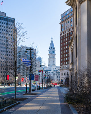 Ben Franklin Parkway view of City Hall and William Penn