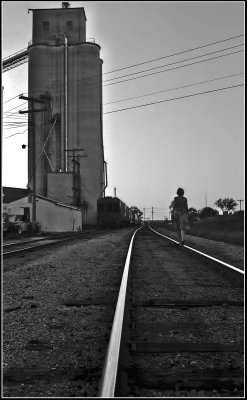 Train Tracks and Grain Elevator