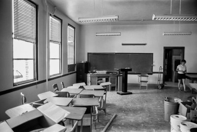 High School classroom  shortly before demolition