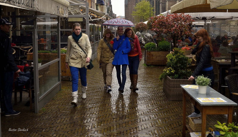 Delft  Netherlands   Smiling in the Rain  