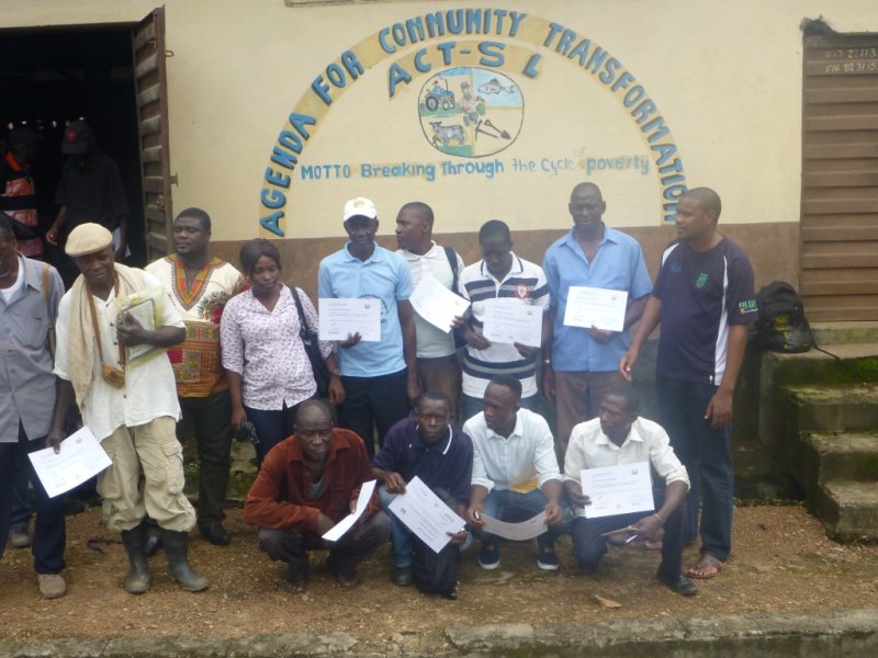 Sierra Leone - small scale fish farmers in my class