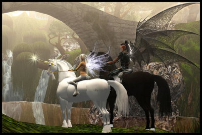 Riding horses in fantasy land