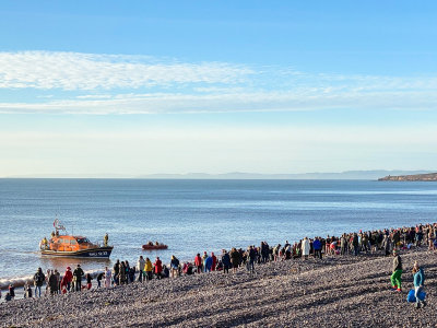 Budleigh Salterton Christmas Morning Swim