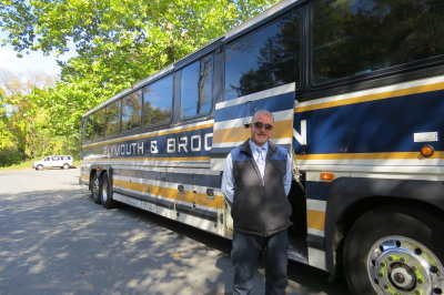 tour bus and driver