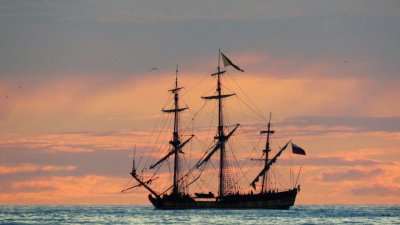 modern replica of the first ship of Russia's Baltic fleet