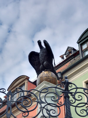 Statue on fountain