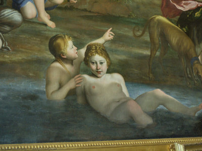 (Detail) Diana and Her Nymphs by Domenichino
