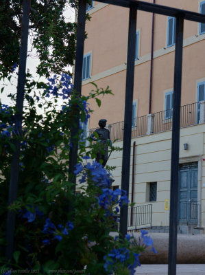 Statue outside Palazzo della bonifica pontificia