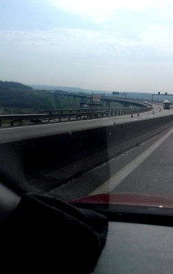 A ROAD BRIDGE NEAR BOULOGNE . FRANCE . 1 . 4 . 2019