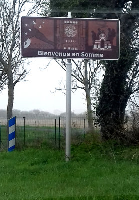 A SIGN FOR ENTERRING THE SOMME . FRANCE . 1 . 4 . 2019